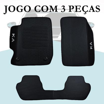 Imagem de Jogo Completo 3P Tapete Específico Personalizado Ford Ka 13 14 15 16 17 18 19 20 21 22 23 - V5792
