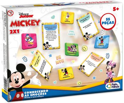 Imagem de Jogo Conhecendo As Emoções Mickey E Seus Amigos Tabuleiro Pedagógico Com 55 Peças