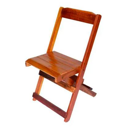 Imagem de Jogo Conjunto 1 Mesa 120x70 e 6 Cadeiras Bar Dobrável em Madeira - Com Pintura Mel