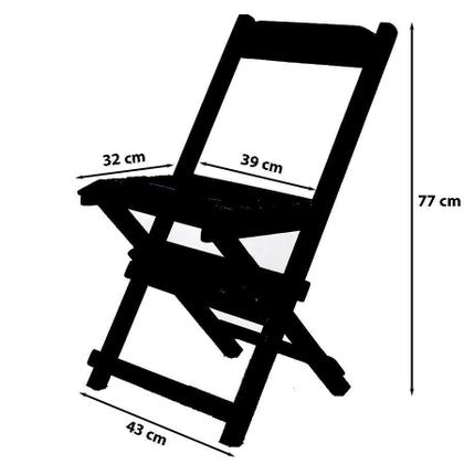 Imagem de Jogo Conjunto 1 Mesa 60x60 e 4 Cadeiras Bar Dobráveis Retratil de Madeira - Com pintura Imbuia
