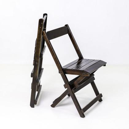 Imagem de Jogo Conjunto 1 Mesa 60x60 e 4 Cadeiras Bar Dobráveis Retratil de Madeira - Com pintura Imbuia