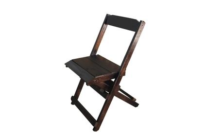 Imagem de Jogo Conjunto 6 Cadeiras e 1 Mesa Dobrável de Madeira 120 x 70 - Com Pintura Imbuia