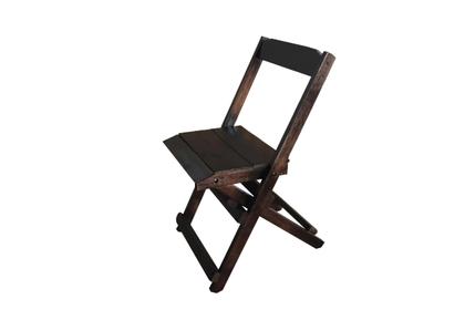 Imagem de Jogo Conjunto 6 Cadeiras e 1 Mesa Dobrável de Madeira 120 x 70 - Com Pintura Imbuia