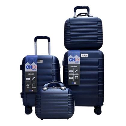 Imagem de Jogo Conjunto com 2 Malas de bordo expansivas Viagem 1 P e 1 PP com 2 Frasqueiras