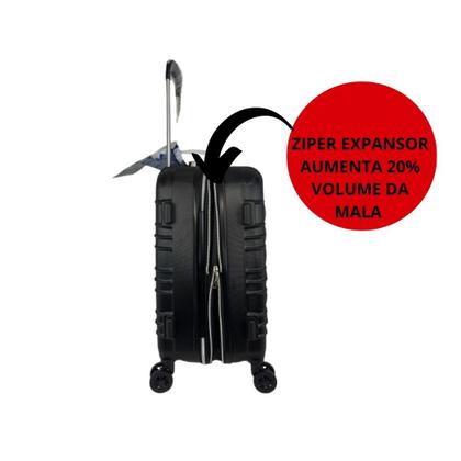 Imagem de Jogo Conjunto com 2 Malas de bordo expansivas Viagem 1 P e 1 PP com 2 Frasqueiras