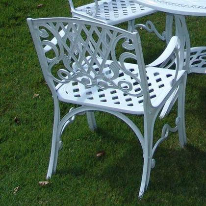 Imagem de Jogo Conjunto de Jardim com Mesa Redonda e 4 Cadeiras Iris Alumínio