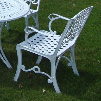 Imagem de Jogo Conjunto de Jardim com Mesa Redonda e 4 Cadeiras Iris Alumínio