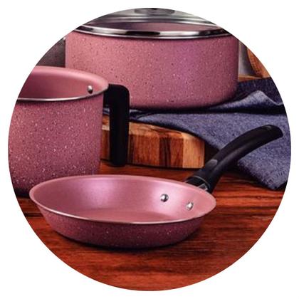 Imagem de Jogo Conjunto de Panela Tramontina Antiaderentes 7 peças com Frigideira Alumínio