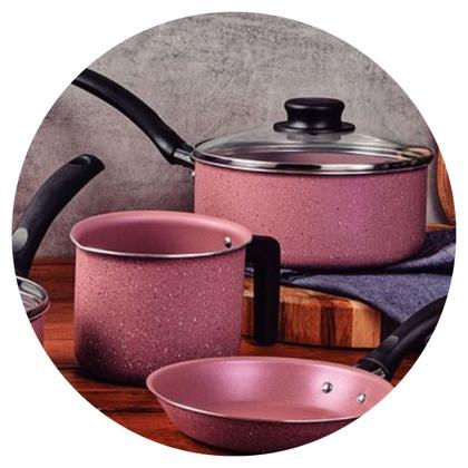 Imagem de Jogo Conjunto de Panela Tramontina Antiaderentes 7 peças com Frigideira Alumínio