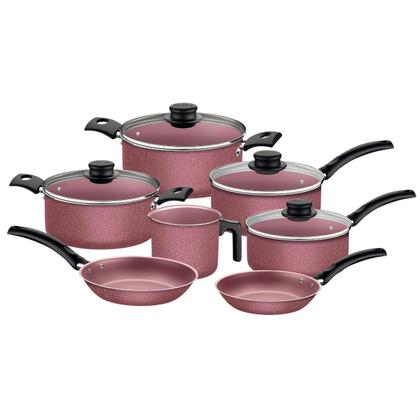 Imagem de Jogo Conjunto de Panela Tramontina Antiaderentes 7 peças com Frigideira Alumínio