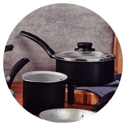 Imagem de Jogo Conjunto de Panela Tramontina Antiaderentes 7 peças com Frigideira Alumínio