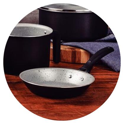 Imagem de Jogo Conjunto de Panela Tramontina Antiaderentes 7 peças com Frigideira Alumínio