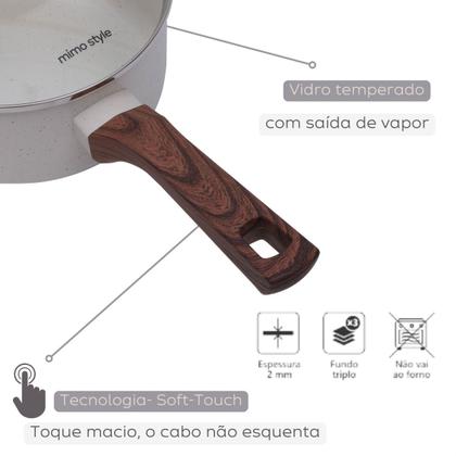 Imagem de Jogo Conjunto De Panelas 10 Peças Indução Com Utensílios Frigideira Revestimento Cerâmico