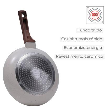 Imagem de Jogo Conjunto De Panelas 10 Peças Indução Com Utensílios Frigideira Revestimento Cerâmico