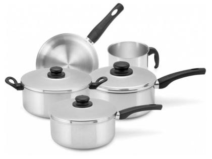 Imagem de Jogo Conjunto de Panelas Eterna com 5 Peças em Alumínio PolidoNigro