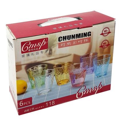 Imagem de Jogo copo de vidro gmsp color com 6 peças - Spider