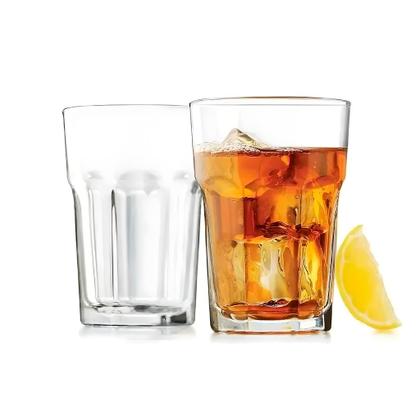 Imagem de Jogo copo vidro grosso 350ml sucos água bebida drinks bar