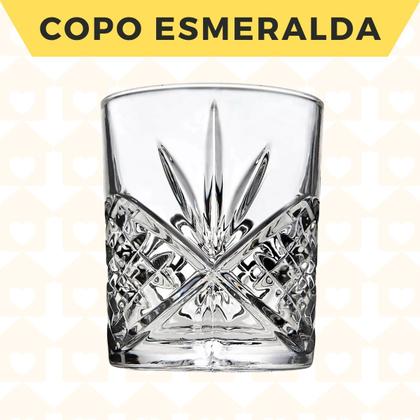 Imagem de Jogo Copos 340ML Vidro Resistente Whisky Luxo Esmeralda 2 -Uni