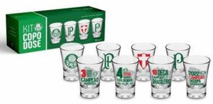 Imagem de Jogo copos de dose palmeiras 4 pçs oficial - BRASFOOT PRESENTES