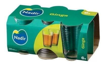 Imagem de Jogo Copos Vidro Agua Nadir Ginga 6 Pçs 265ml