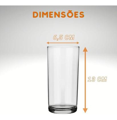 Imagem de Jogo Copos Vidro Suco Agua Cylinder 300 Ml Nadir 12 Unid