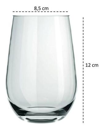 Imagem de Jogo Copos Vidro Suco Agua Dubai 480 Ml Nadir Kit Com 6
