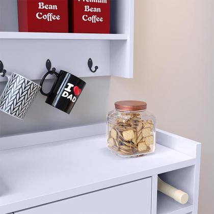 Imagem de Jogo Cozinha Completa Aparador Buffet Adega Madero Armário Suspenso Ganchos Organizadores Amélia - RPM Móveis