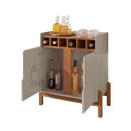 Imagem de Jogo Cristaleira e Bar Oct Off White Cedro 