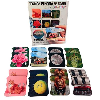 Imagem de Jogo Da Memória 8 Pares Cognitivo Inclusivo Em Braile