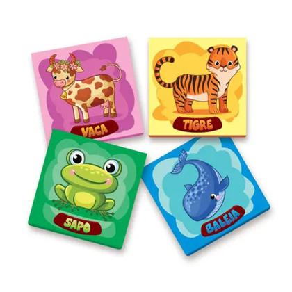 Imagem de Jogo da Memória Animais 48 peças Brinquedo Infantil Educativo