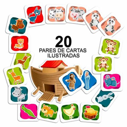 Imagem de Jogo da Memória - Arca de Noé - 40 Peças - Pais e Filhos