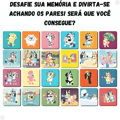 Imagem de Jogo Da Memoria Bluey 24 Pares De Cartas 1285 - Elka