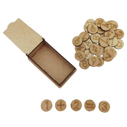 Imagem de Jogo da Memória Brincando com a Matemática para Toda Família Mdf Madeira