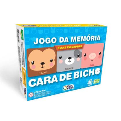 Imagem de Jogo da memoria cara de bicho - madeira