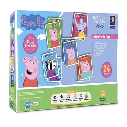 Imagem de Jogo da Memória Educativo Peppa Pig 12 Pares Mimo Toys - 2111