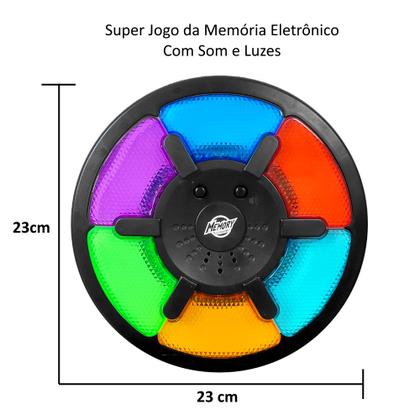 Imagem de Jogo Da Memória Eletrônico Acerte A Sequência De Luzes 6 Cores Jogar com a Família