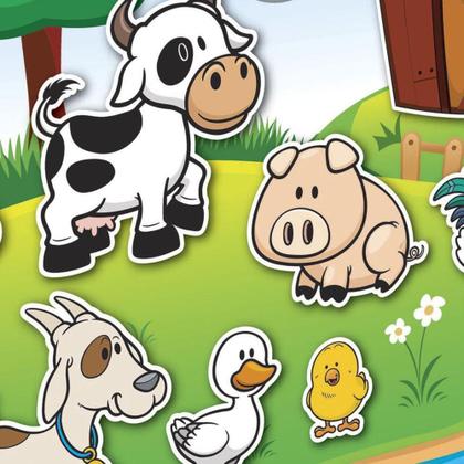 Imagem de Jogo da Memória em Madeira - Fazendinha - 40 peças - Pais e Filhos
