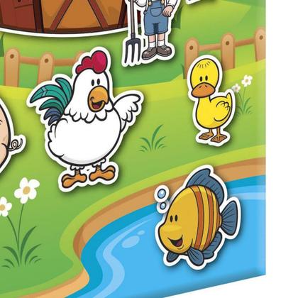 Imagem de Jogo da Memória em Madeira - Fazendinha - 40 peças - Pais e Filhos