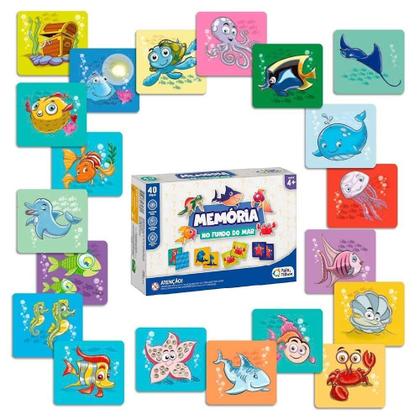 Imagem de Jogo da Memória Fundo do Mar - Pais &amp Filhos