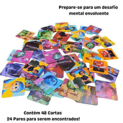 Imagem de Jogo da Memória Infantil Divertida Mente 2 Disney 48 Peças 