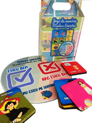 Imagem de Jogo Da Memória Meus Sentimentos 7 Pares Autistas Tabuleiro