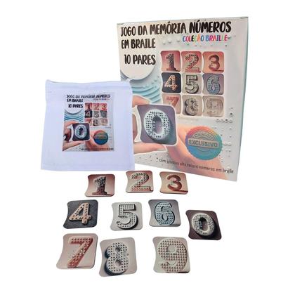 Imagem de Jogo Da Memória Números Em Braile 10 Pares