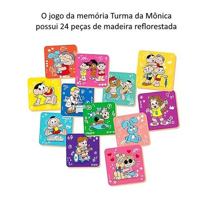 Imagem de Jogo da Memória Turma da Mônica Didático Educativo Original