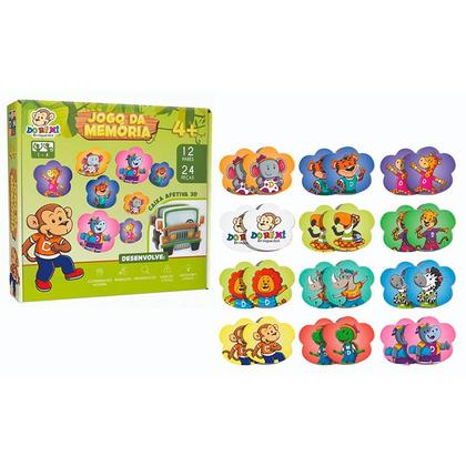 Imagem de Jogo da Memória Turminha Dorémi em madeira 24 pçs 5939 - Brincadeira