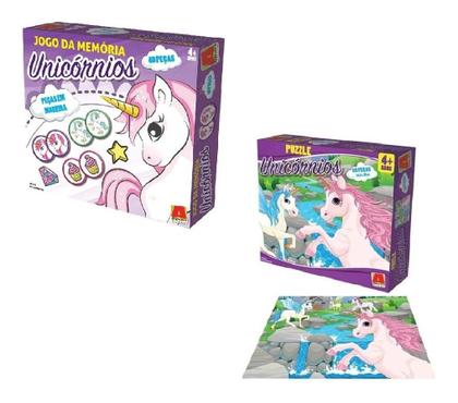Imagem de Jogo Da Memória Unicórnio 40 Peças Algazarra