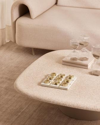 Imagem de Jogo da velha decor em cimento e resina off white/doura mart