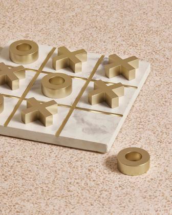 Imagem de Jogo da velha decor em cimento e resina off white/doura mart