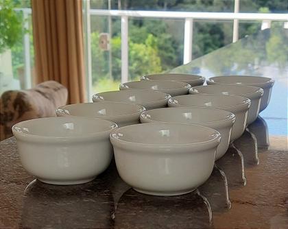 Imagem de Jogo de 10 Cumbucas/Tigelas de Porcelana Branca - 120ml