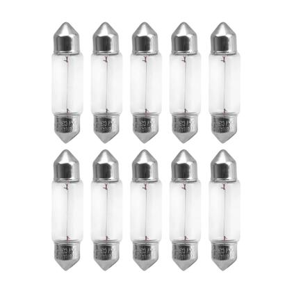 Imagem de Jogo de 10 Lâmpadas Osram Torpedo 36mm C5W 5W Luz Branca com Base Standard Original Line Automotiva Original