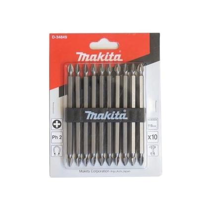Imagem de Jogo de 10 Pontas de Bits Dupla PH2 110mm - Makita